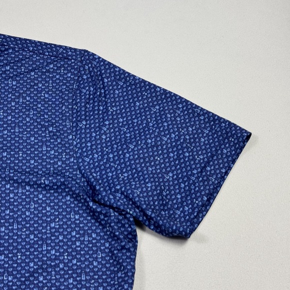 Peter Millar Summer Comfort Whisky Sour Cocktail Polo Golf Shirt Blue Men's Sz M - Picture 3 of 11